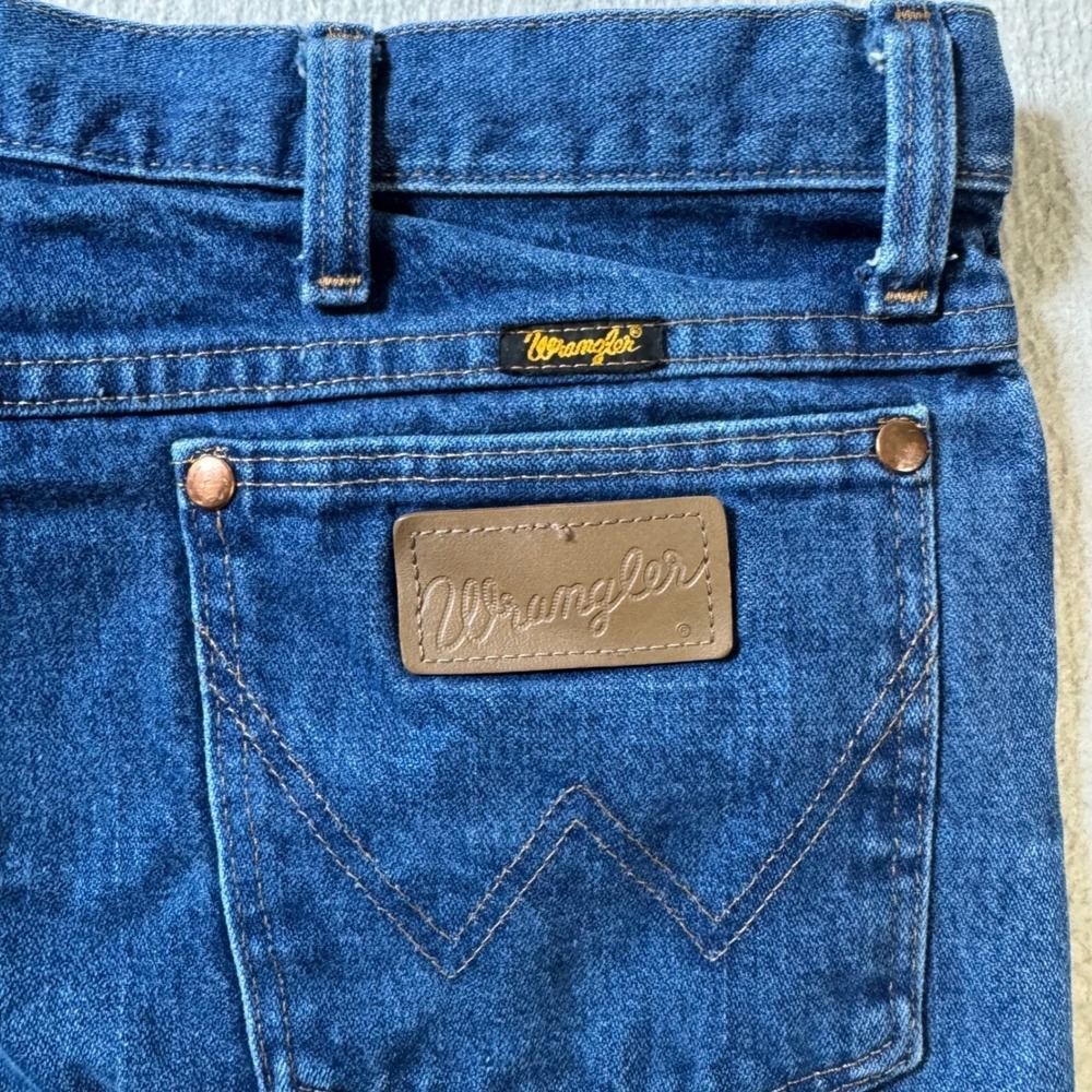 Wrangler Straight Leg Jeans Mens 34x34 Blue Good Vintage 936PWD Denim Pants - Picture 11 of 12